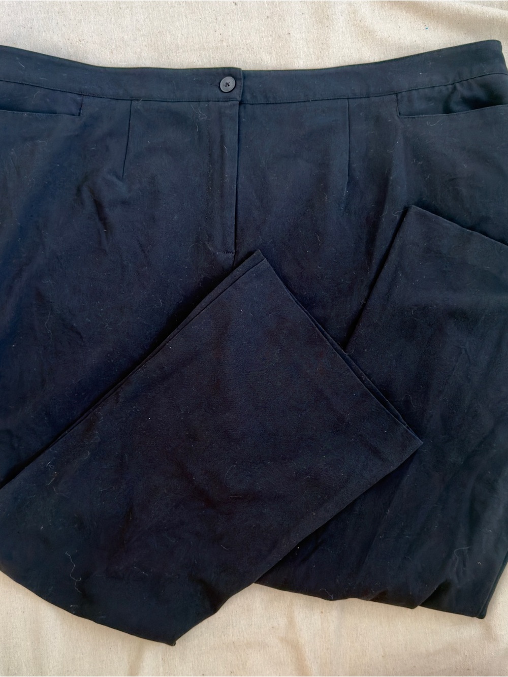 Catherines Black Women's Straight Leg Pants